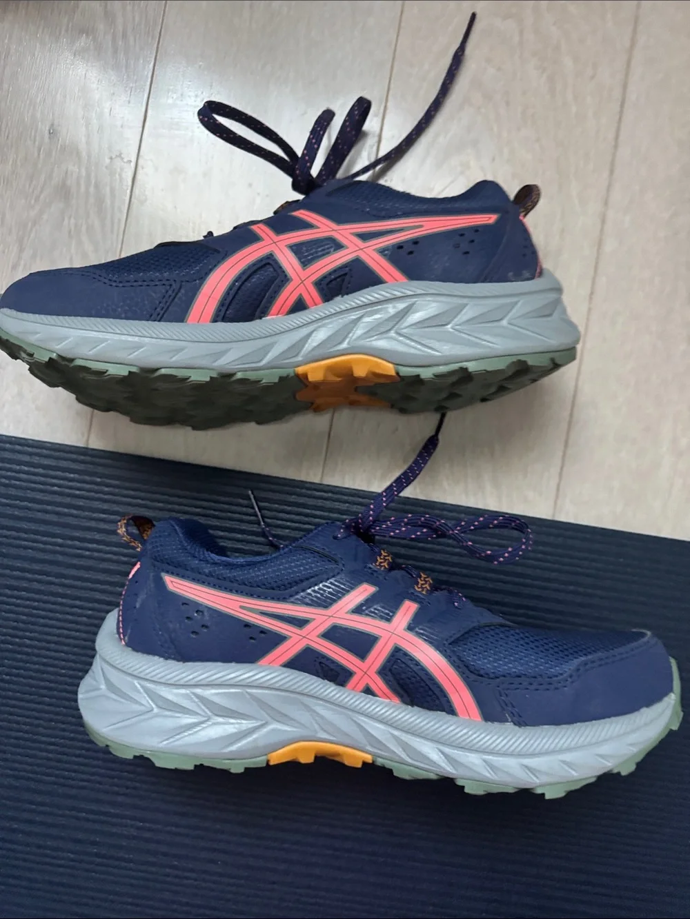 Asics Navy Sneakers with Coral Accents - Picture 7 of 10